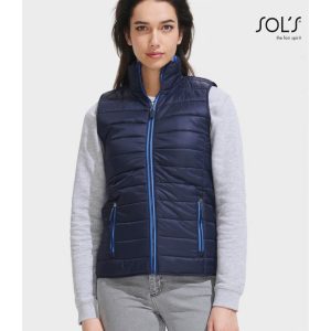 Sleeveless Work Jacket Vest Women Light Wave MS01437-Masswear.gr