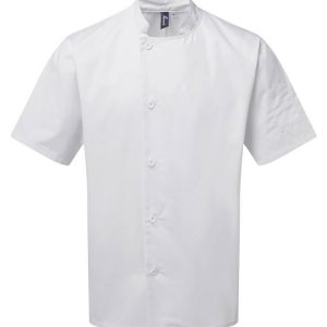 Short Sleeve Chef Jacket with Buttons Essential MS-2620025-Masswear.gr