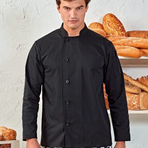 Chef Jacket Long Sleeve with Buttons Essential MS-2620006-Masswear.gr